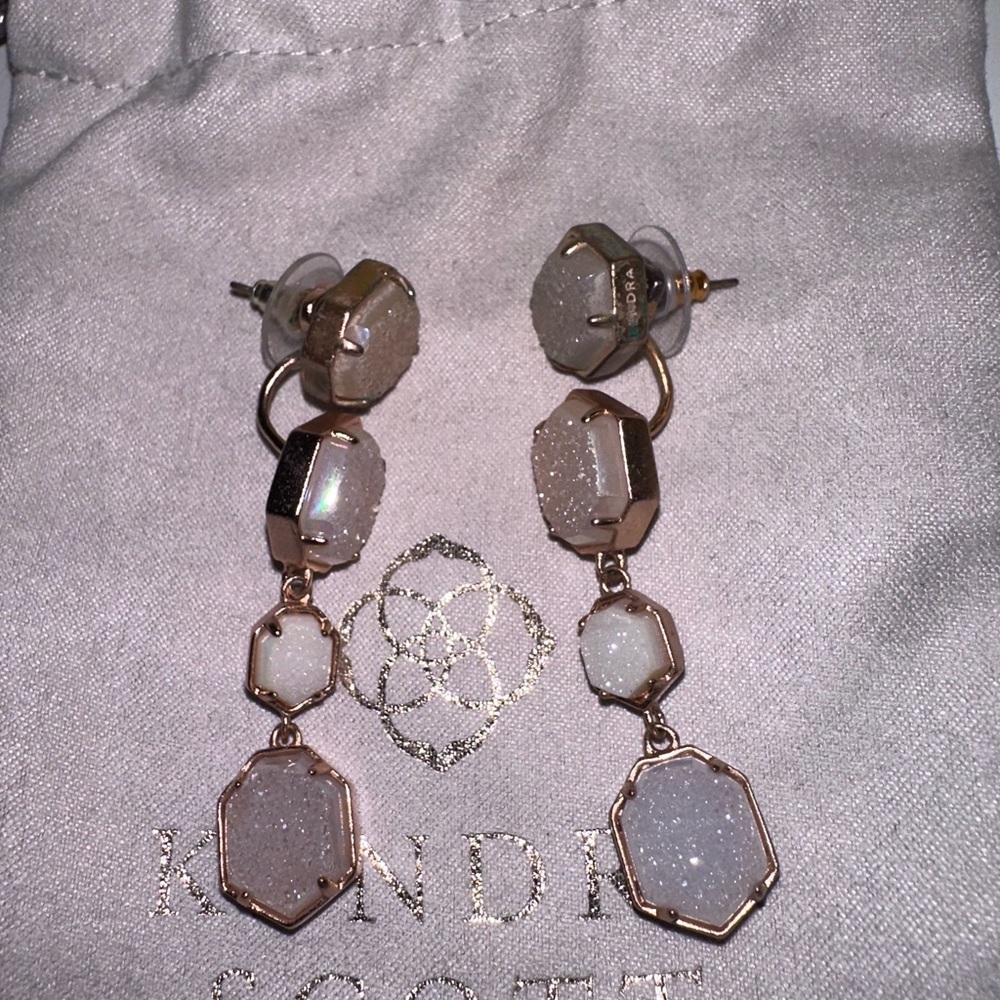 Kendra Scott custom color bar druzy earrings